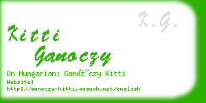 kitti ganoczy business card